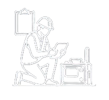 icono de trabajador revisando